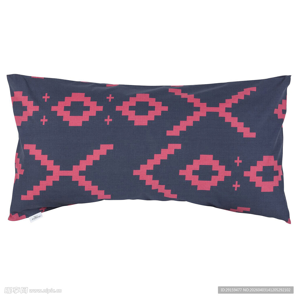 几何图案深蓝色抱枕