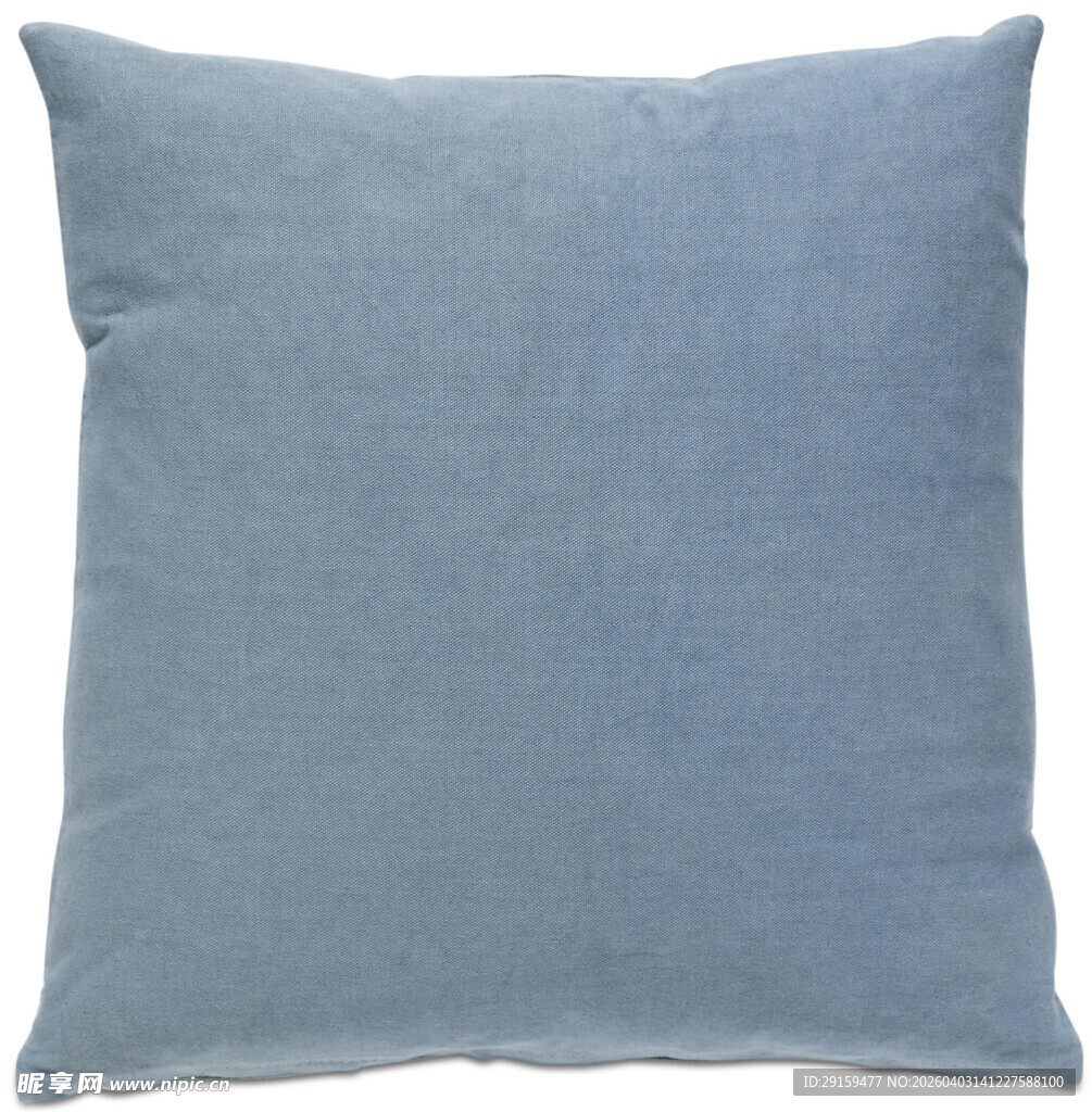 浅蓝色绒面抱枕