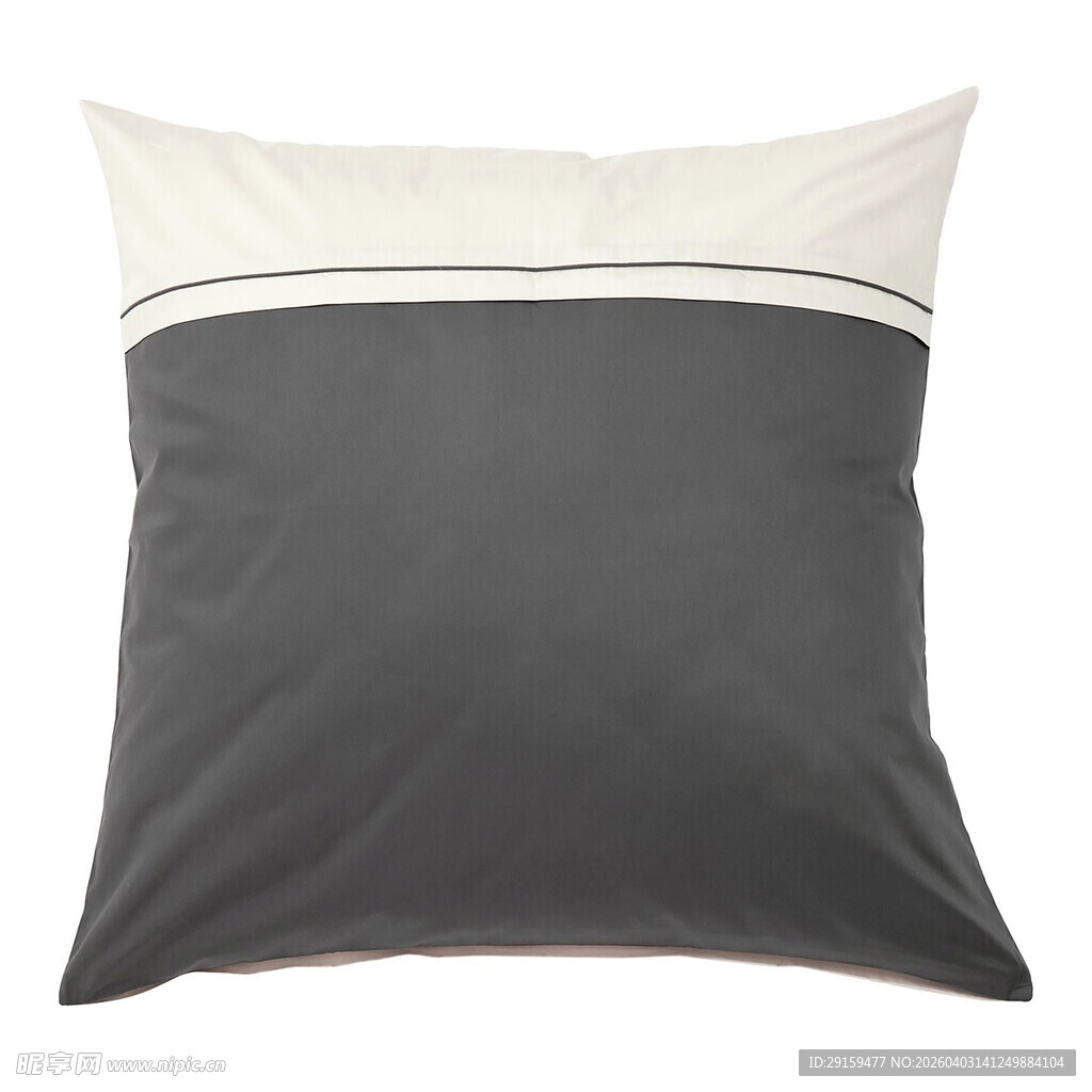 简约灰白带条纹抱枕