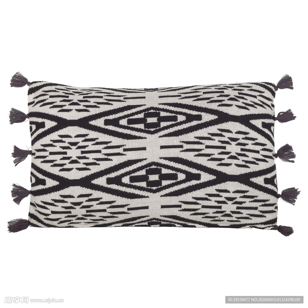 几何图案流苏装饰抱枕