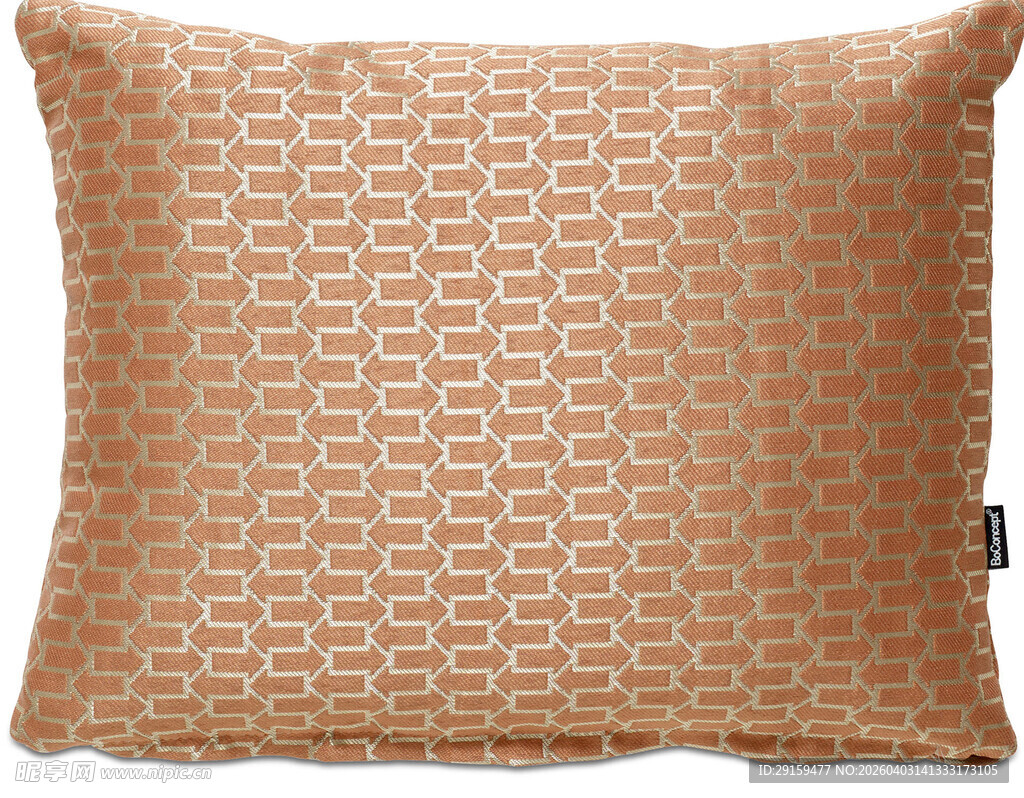 几何图案橙色抱枕