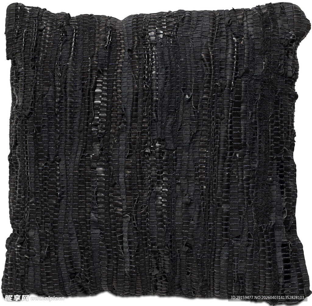 黑色针织纹理抱枕