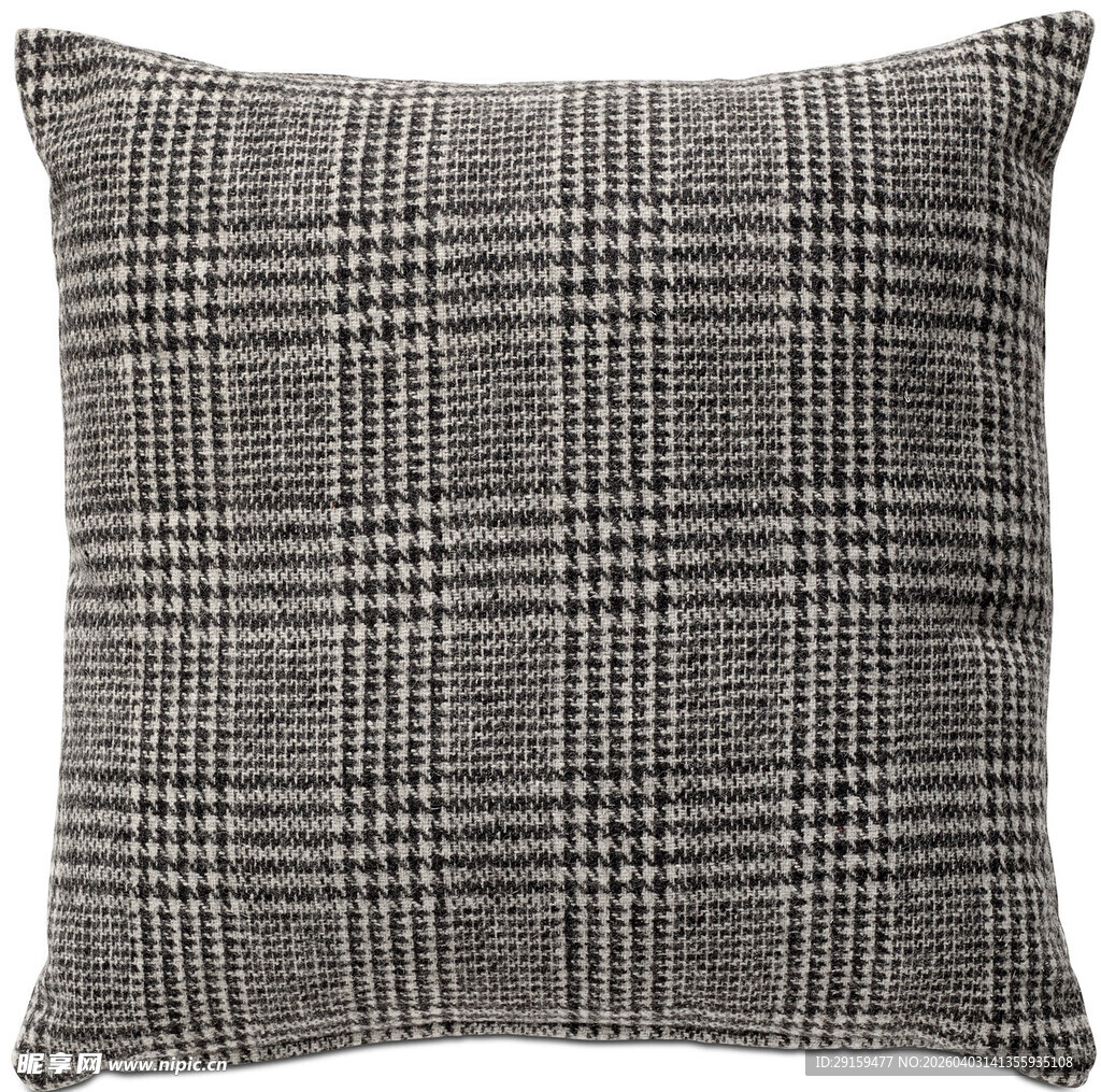 格子抱枕