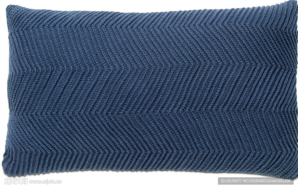 深蓝色条纹抱枕