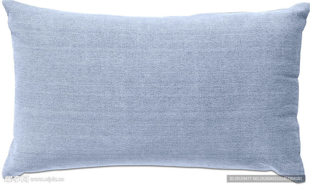 浅蓝色简约长方形抱枕