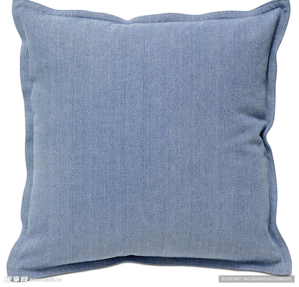 蓝色简约方形抱枕