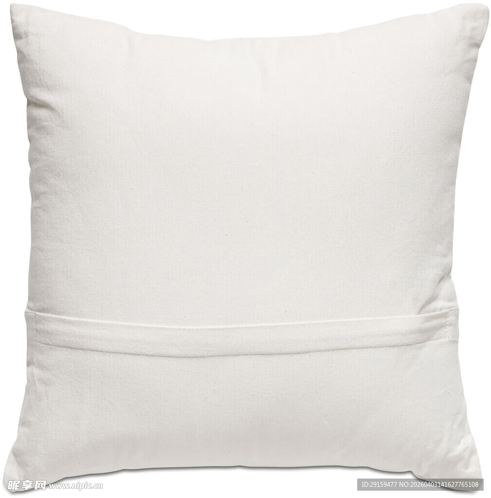 白色简约方形抱枕