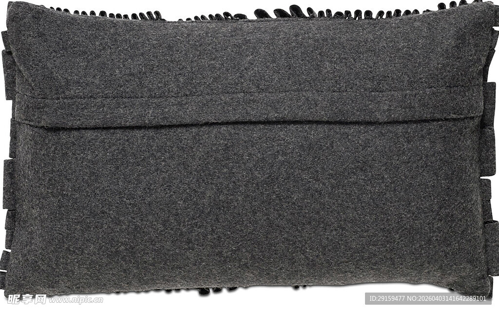 深灰色流苏边时尚抱枕