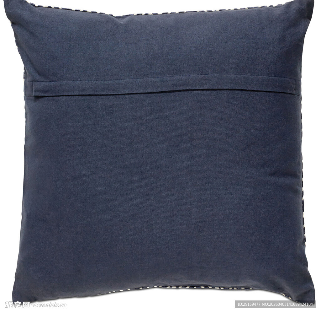 深蓝色流苏边方形抱枕