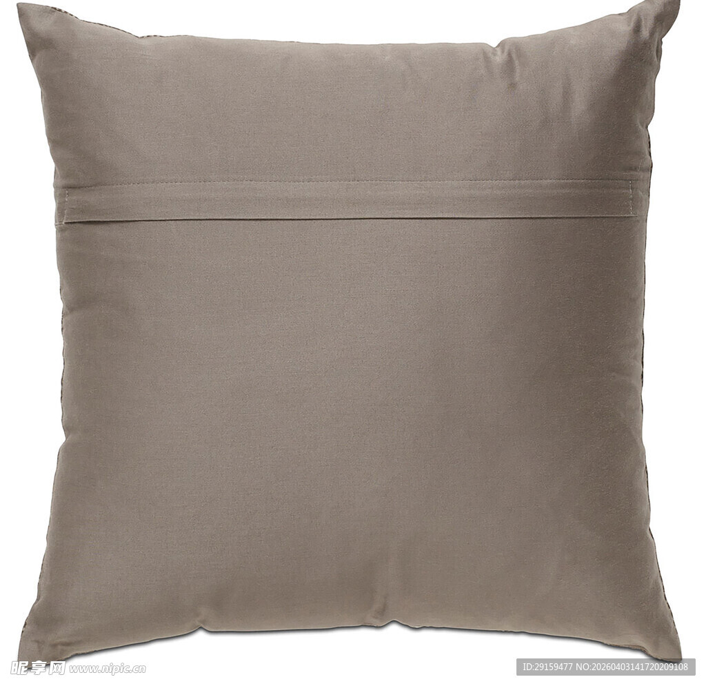 浅灰色简约方形抱枕