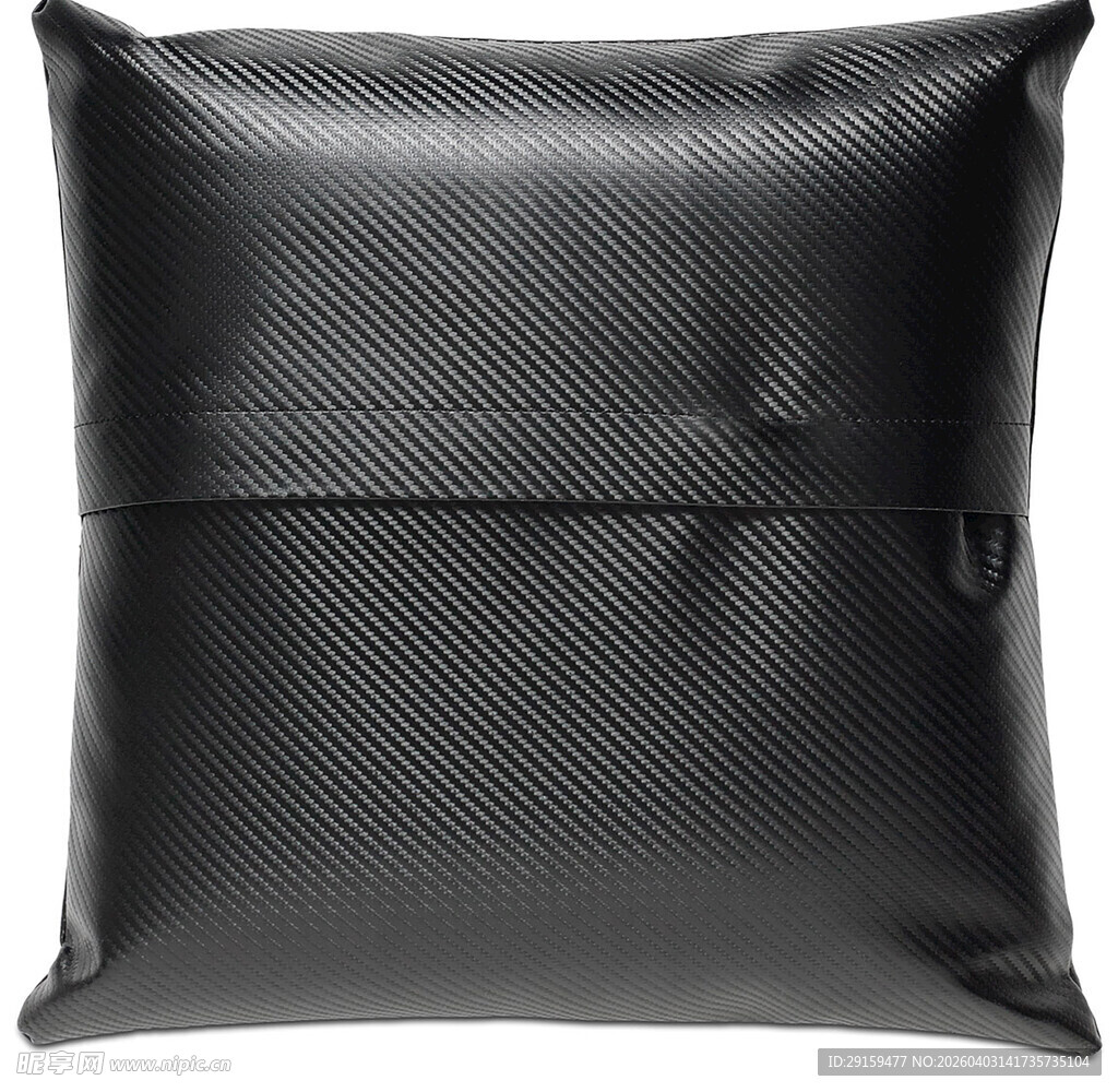 黑色皮革纹理方形抱枕