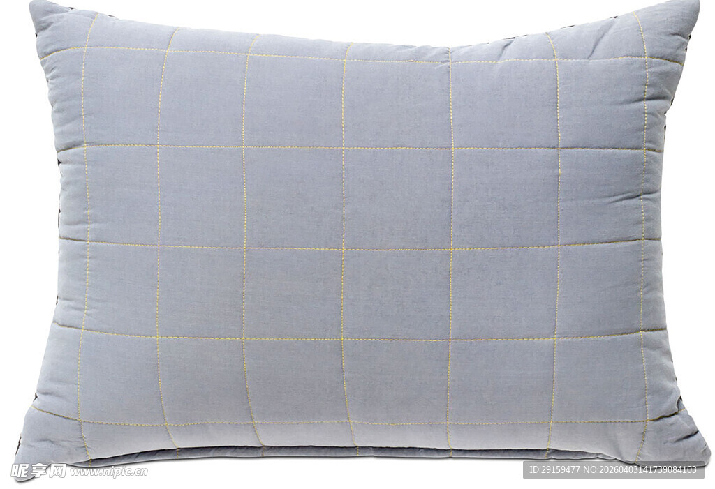 浅灰色格纹方形抱枕