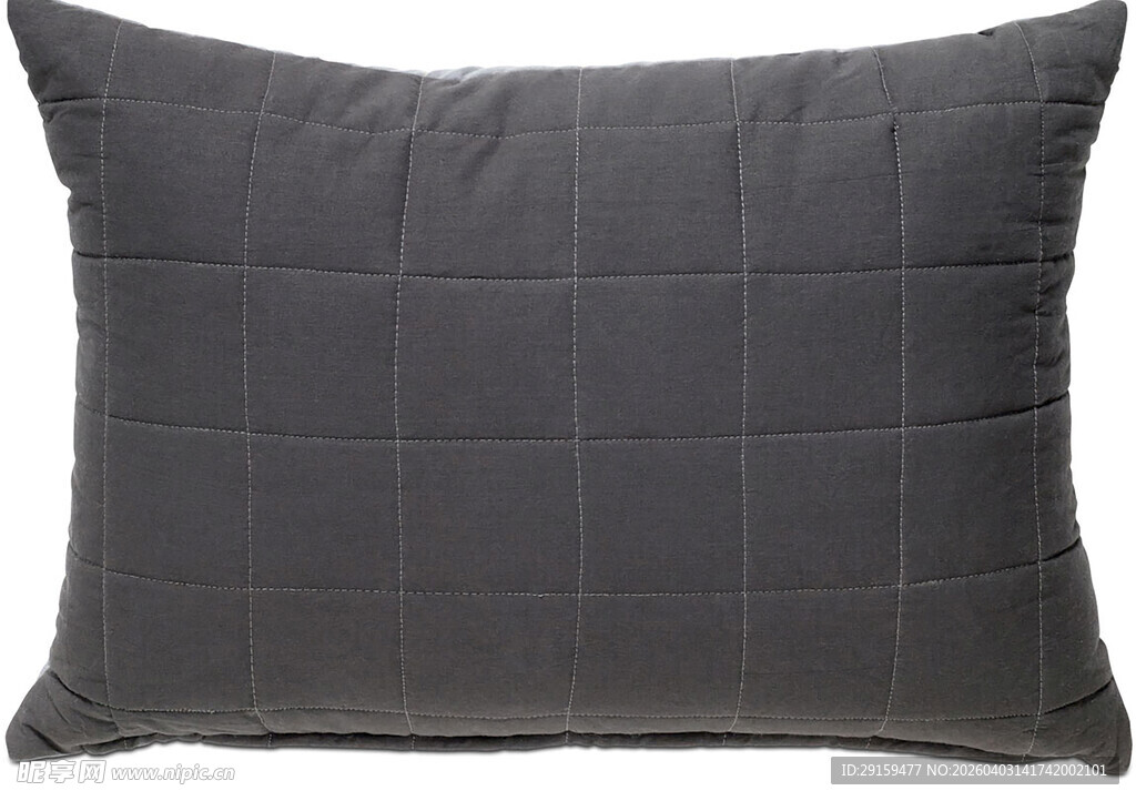 深灰色方格抱枕