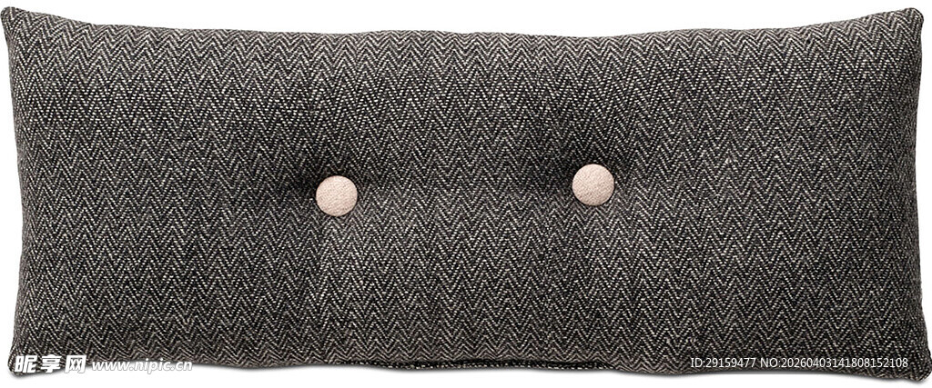 灰色纽扣装饰抱枕