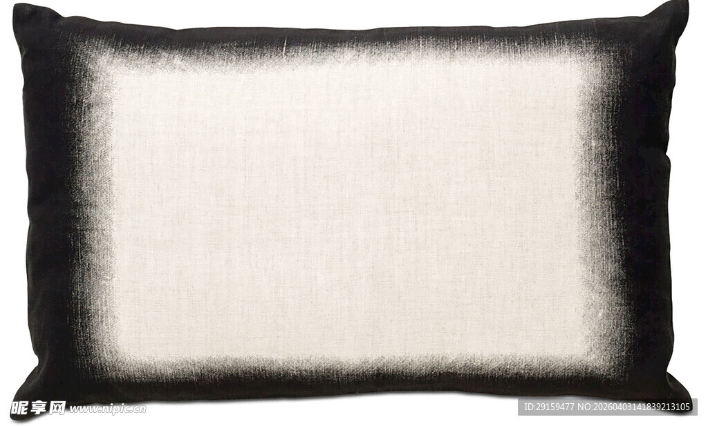 黑白渐变边框抱枕