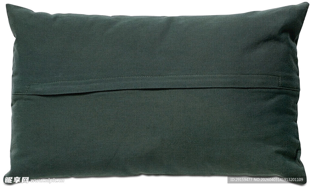 深绿色简约长方形抱枕
