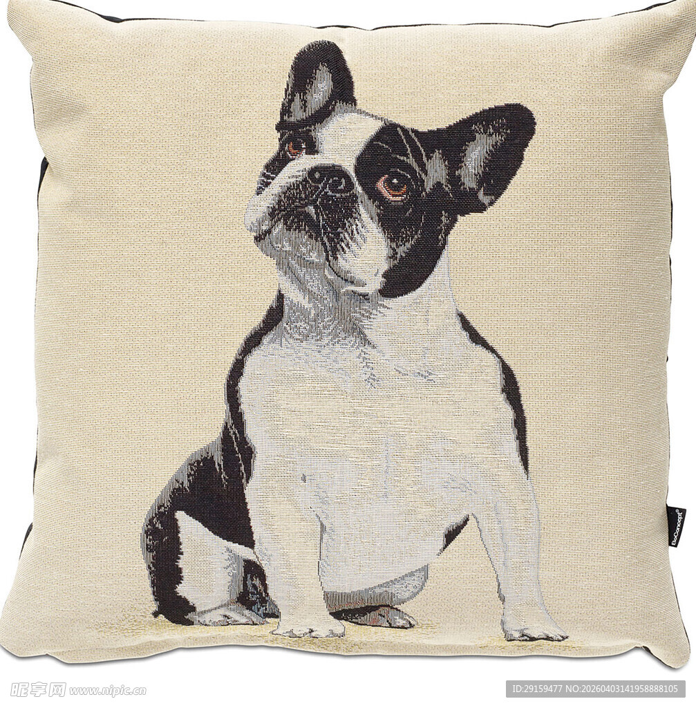 可爱斗牛犬图案抱枕