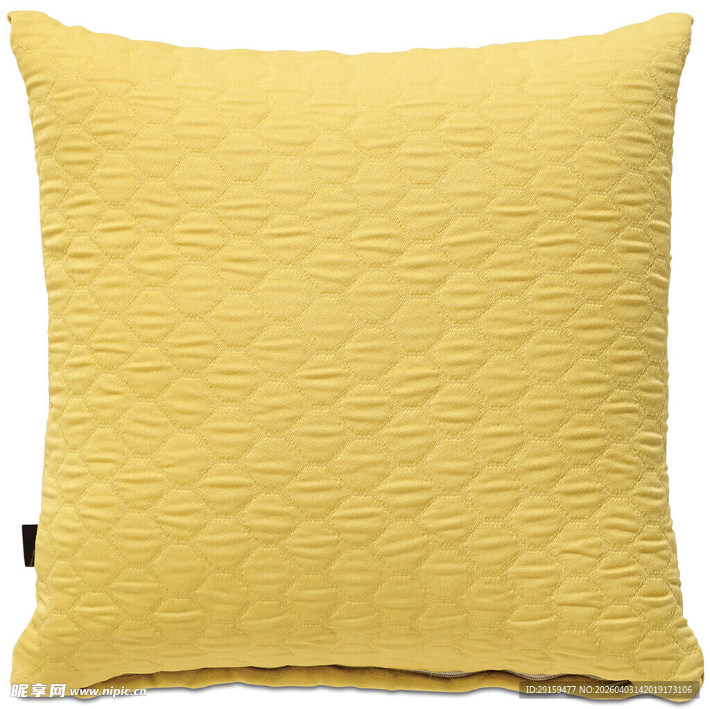 黄色纹理方形抱枕