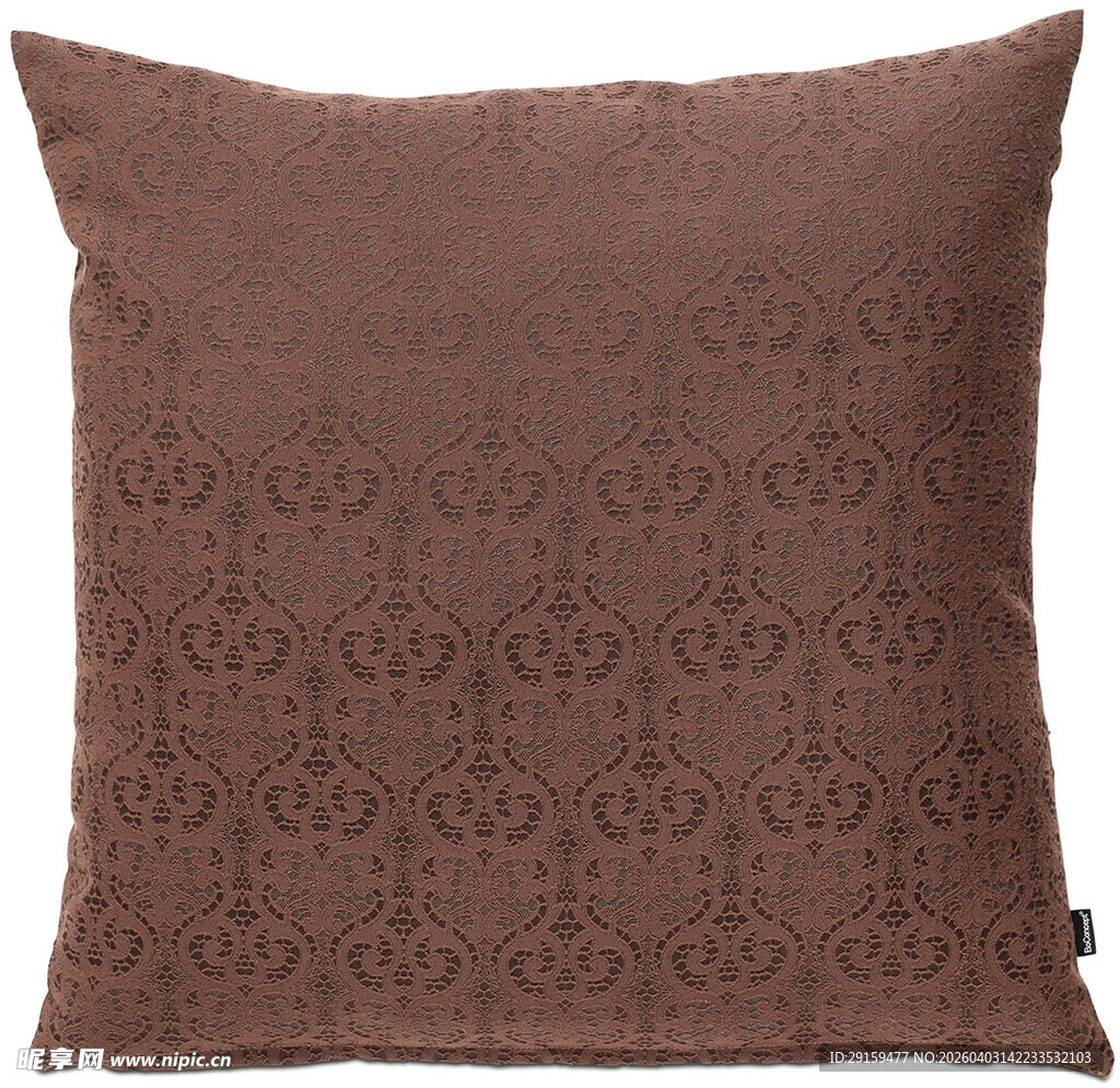 棕色花纹抱枕