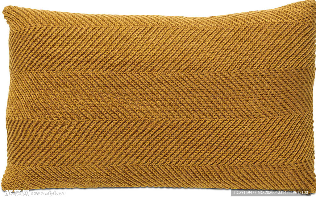 黄色编织纹理抱枕