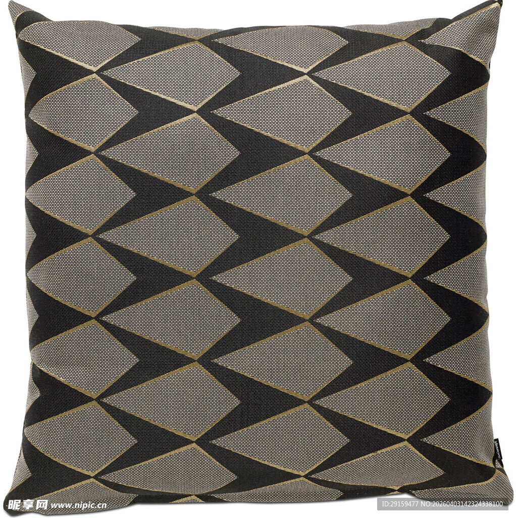 几何图案灰色抱枕
