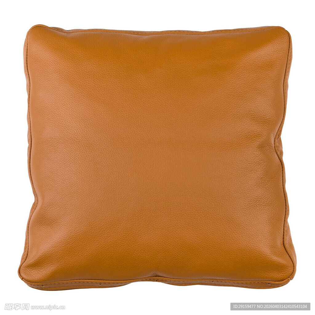 棕色皮质方形抱枕