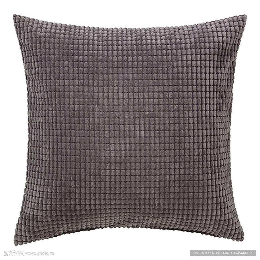 深灰格纹方形抱枕