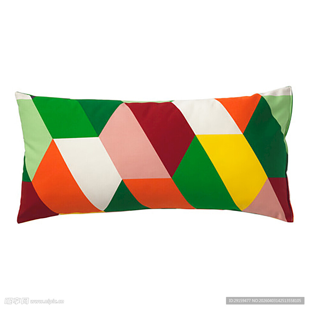 多彩几何图案长方形抱枕