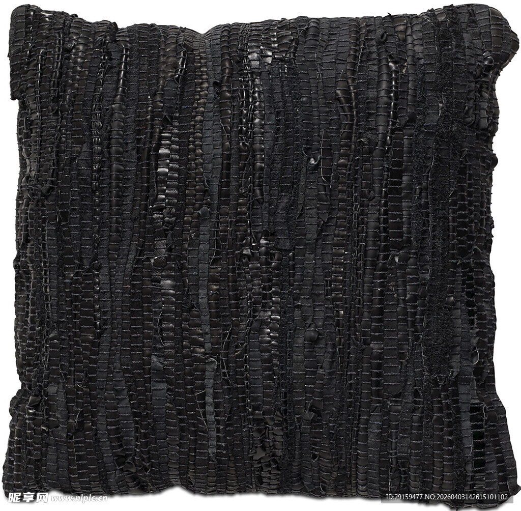 黑色针织纹理抱枕
