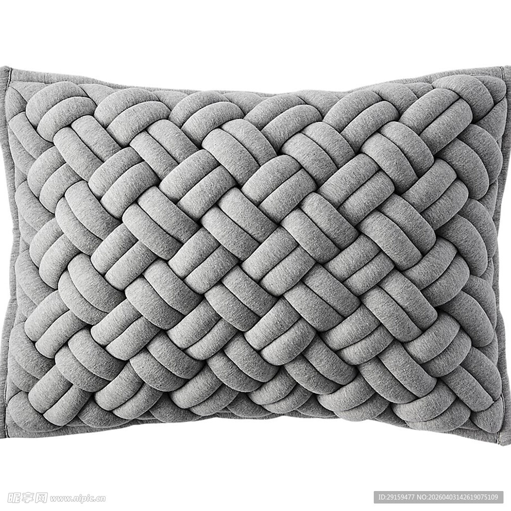 灰色编织风时尚抱枕