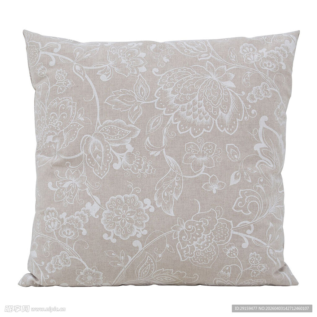 浅米色花纹抱枕