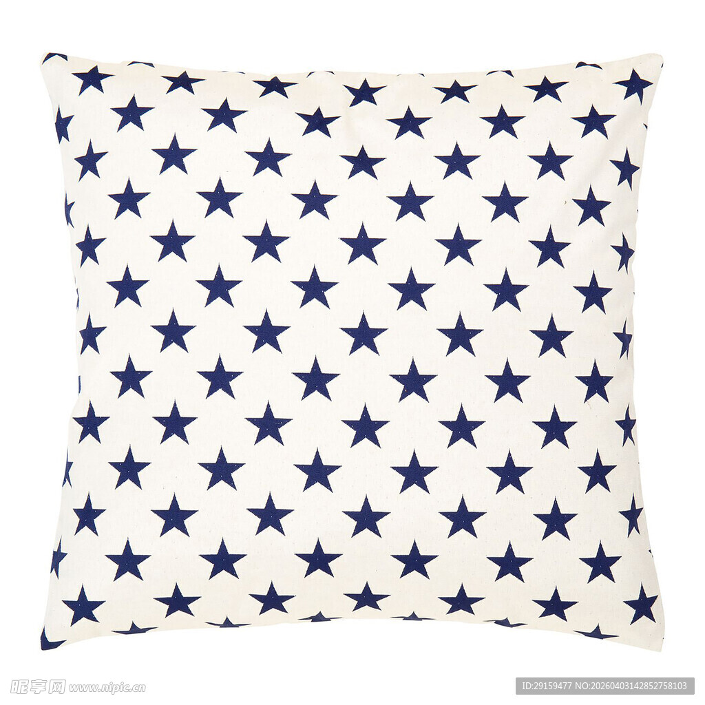 蓝白星星图案抱枕