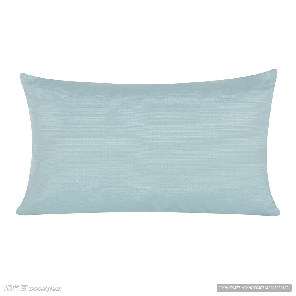 浅蓝色长方形枕头