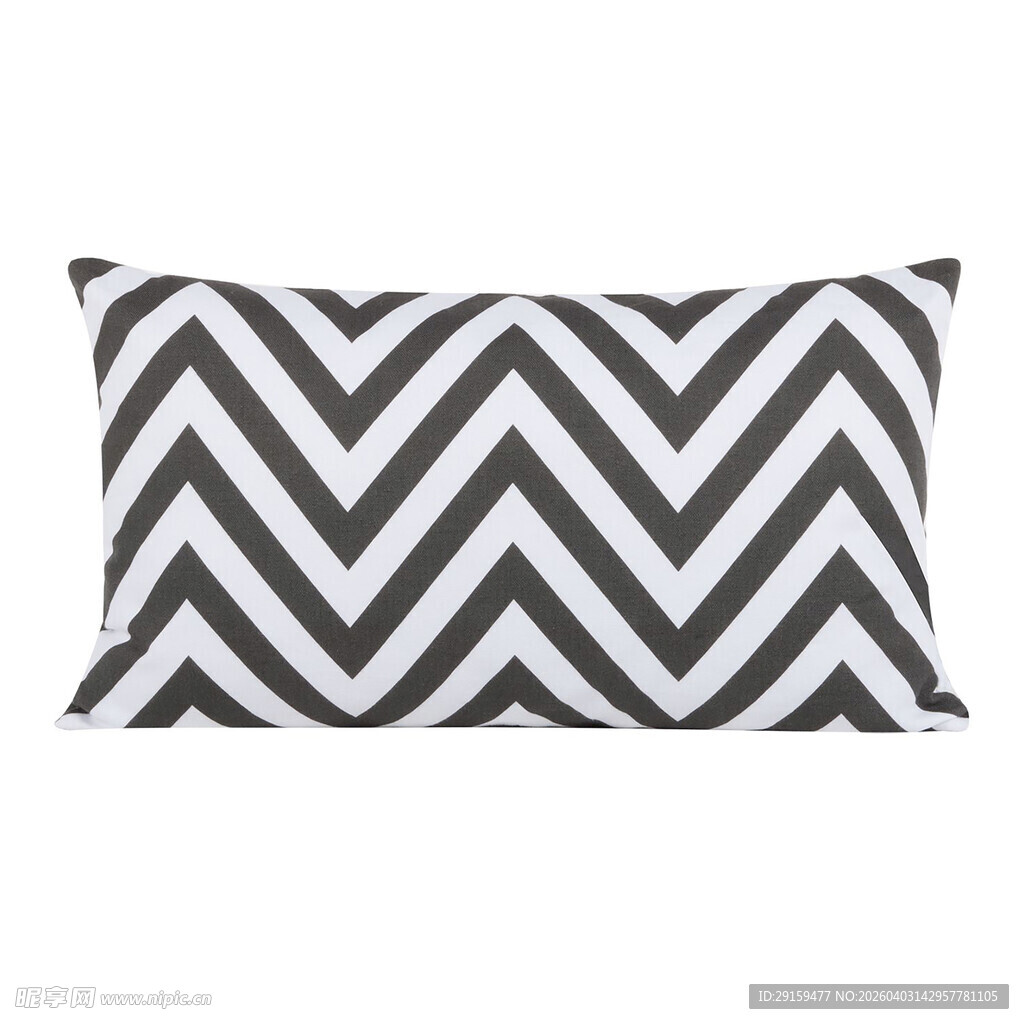 黑白锯齿纹抱枕