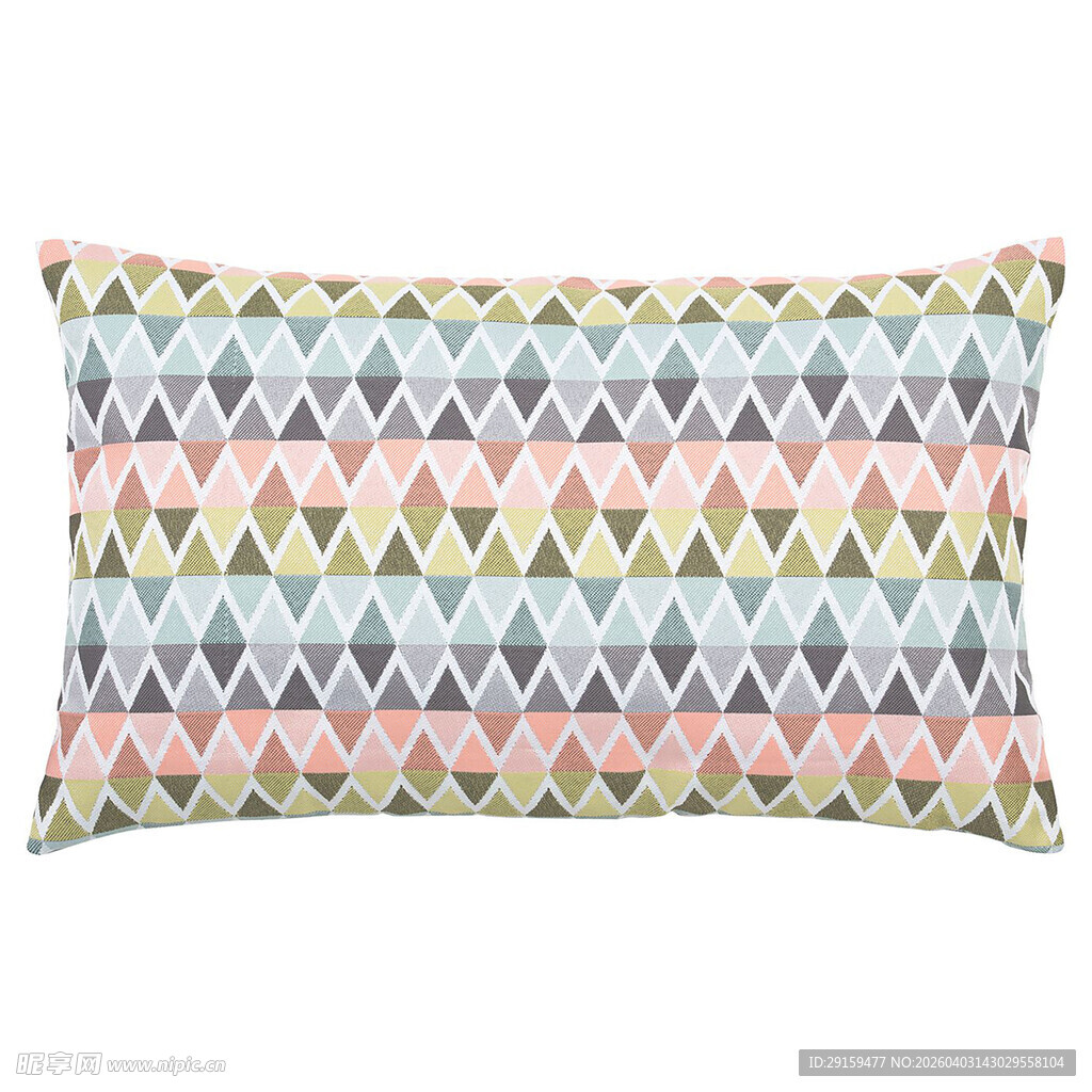 几何图案彩色长形抱枕