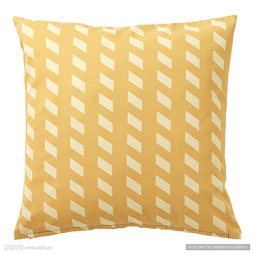 黄色条纹抱枕