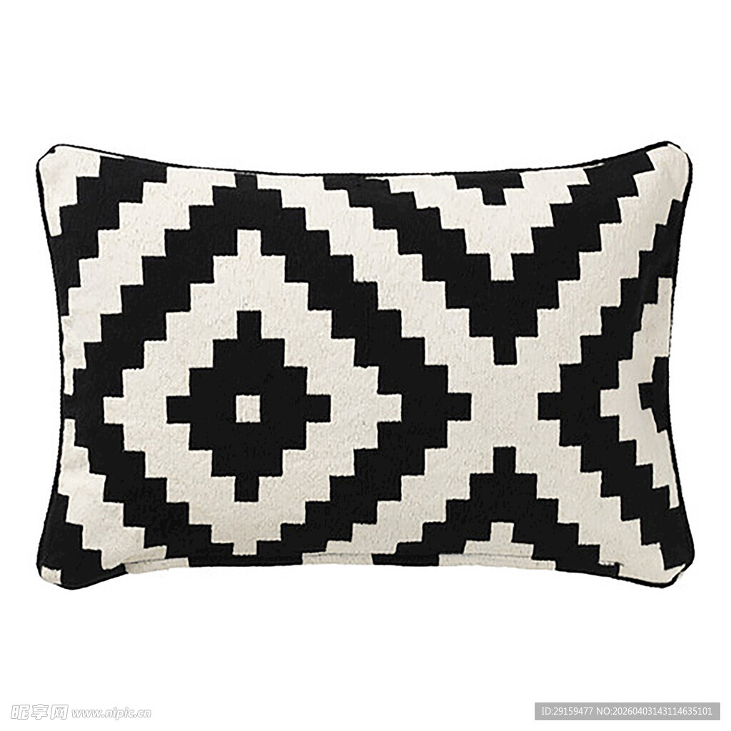 黑白几何图案抱枕