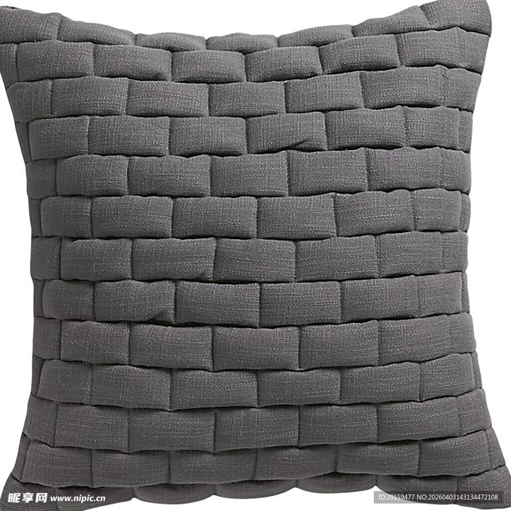 灰色编织纹理抱枕