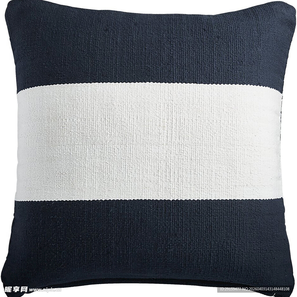 蓝白条纹抱枕