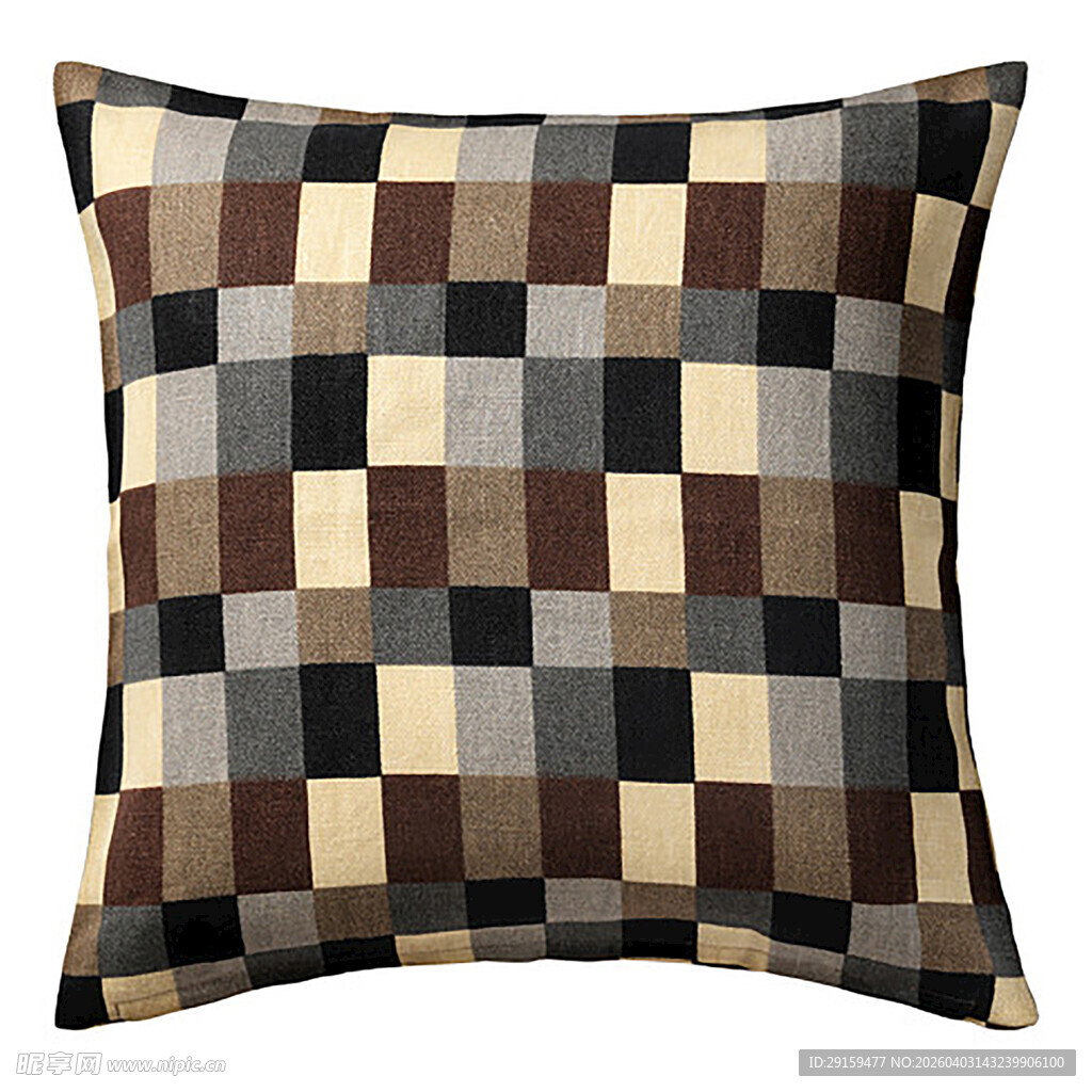 格子图案抱枕