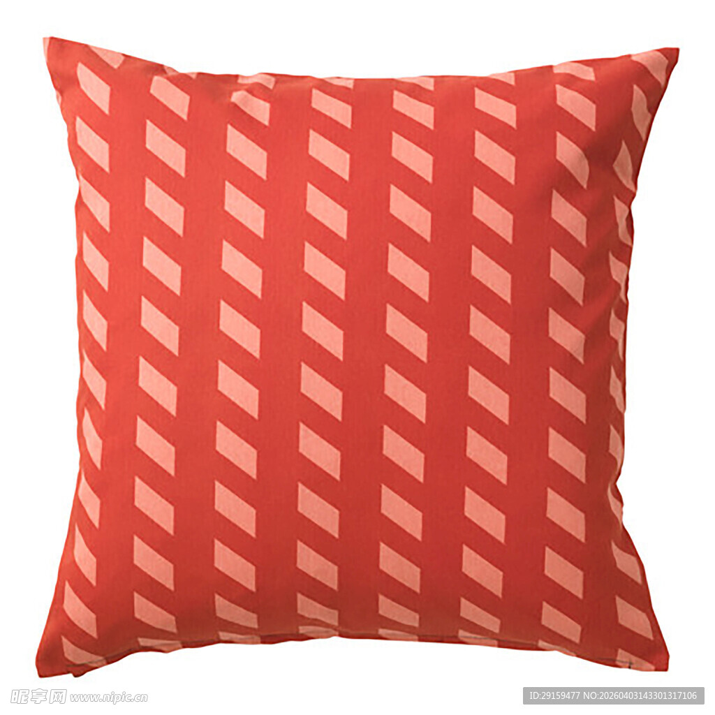 红色条纹图案抱枕