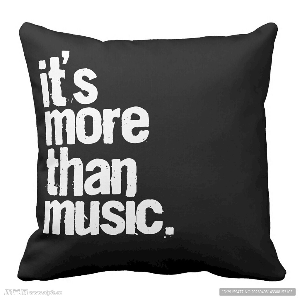 黑色音乐主题抱枕