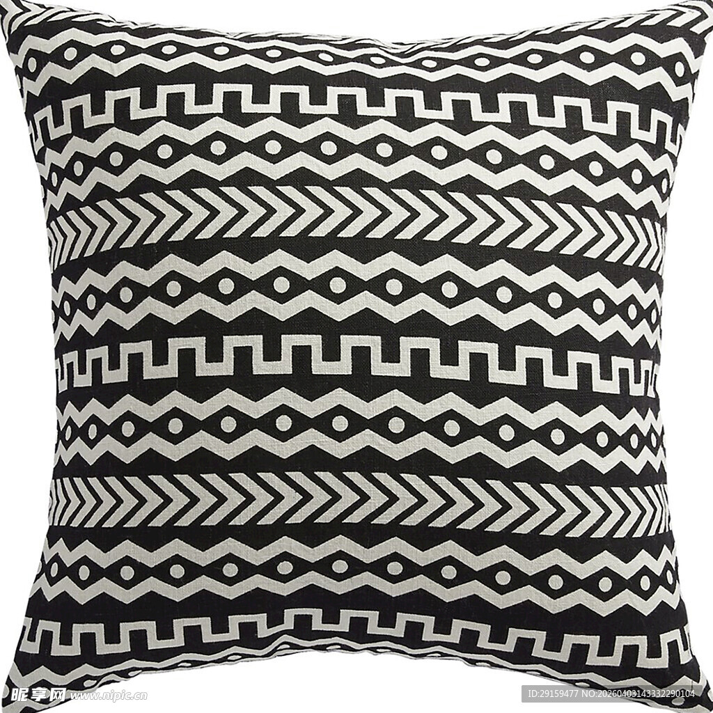 黑白几何图案抱枕