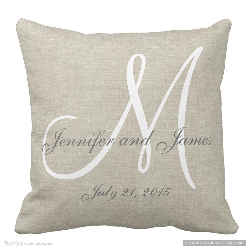 个性化字母装饰抱枕