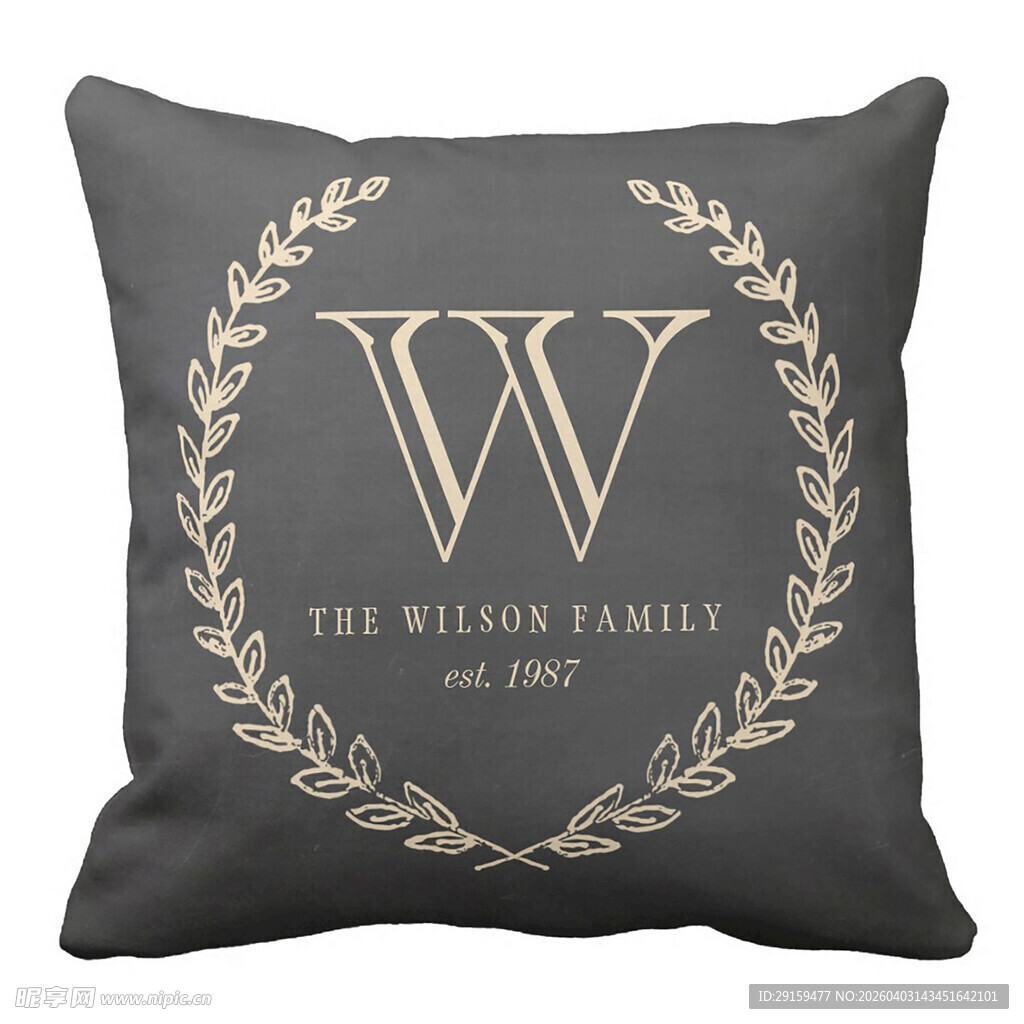 奢华字母装饰抱枕