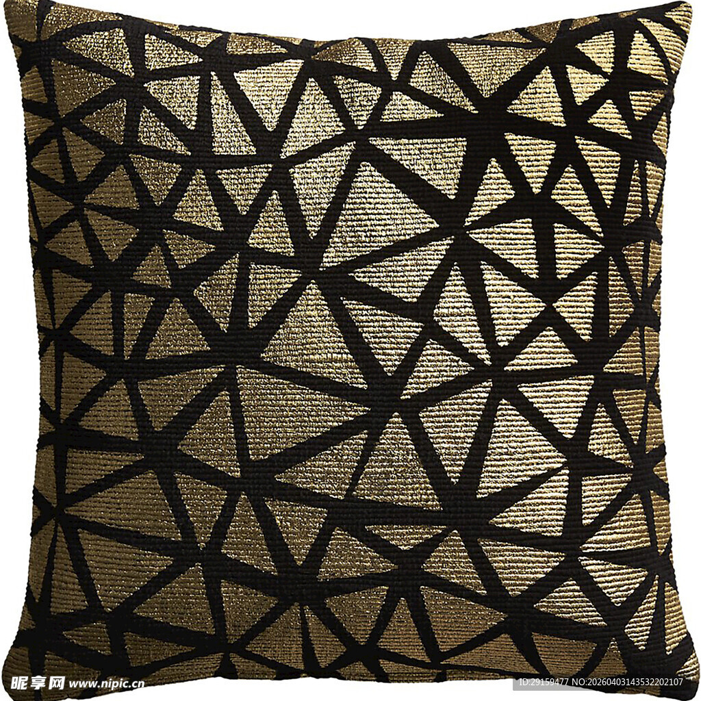 几何图案黑金抱枕
