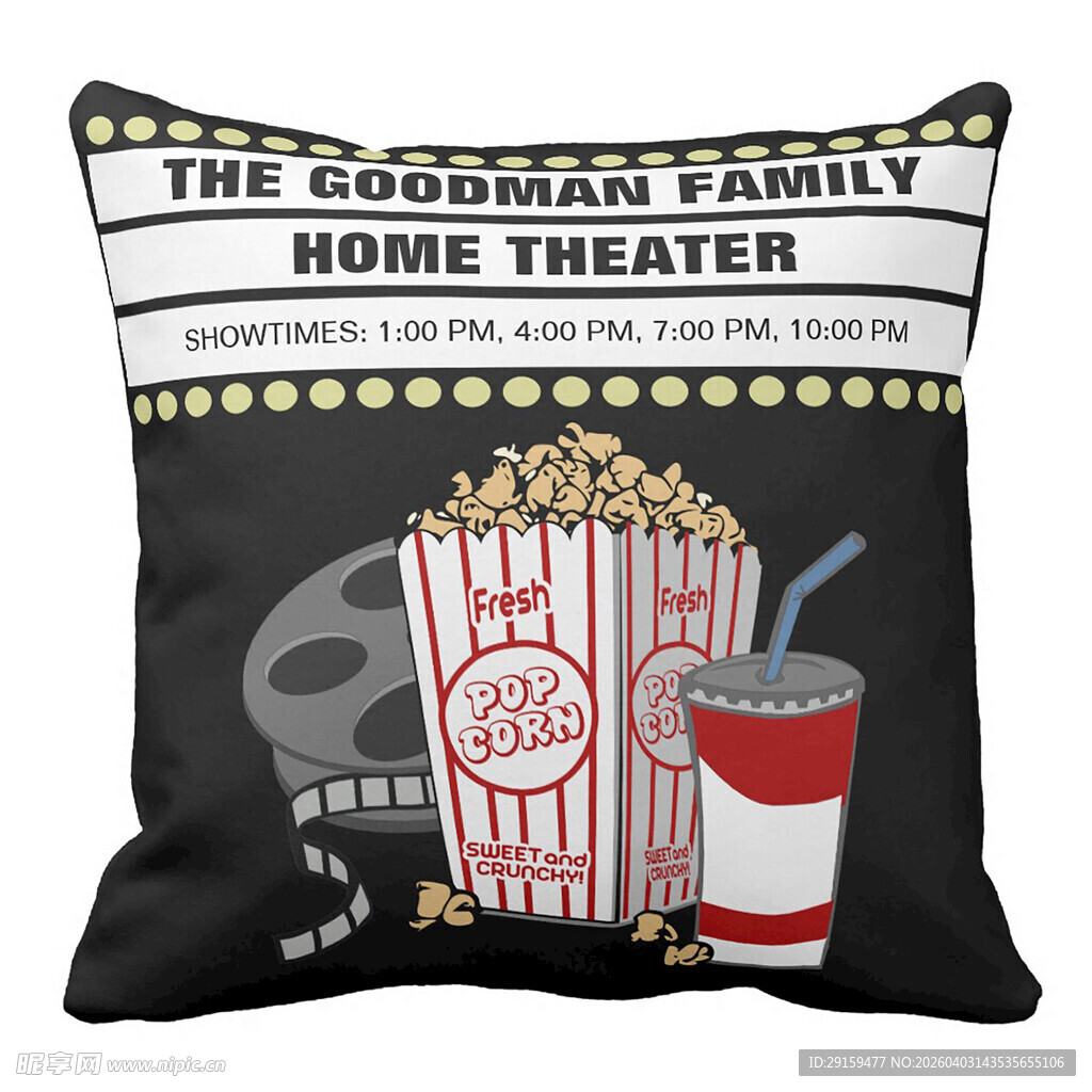 家庭影院风爆米花抱枕