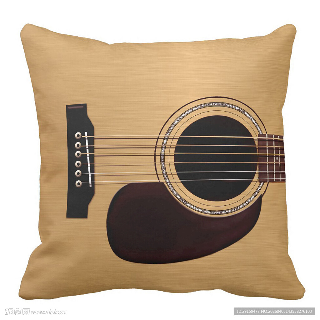 吉他图案抱枕