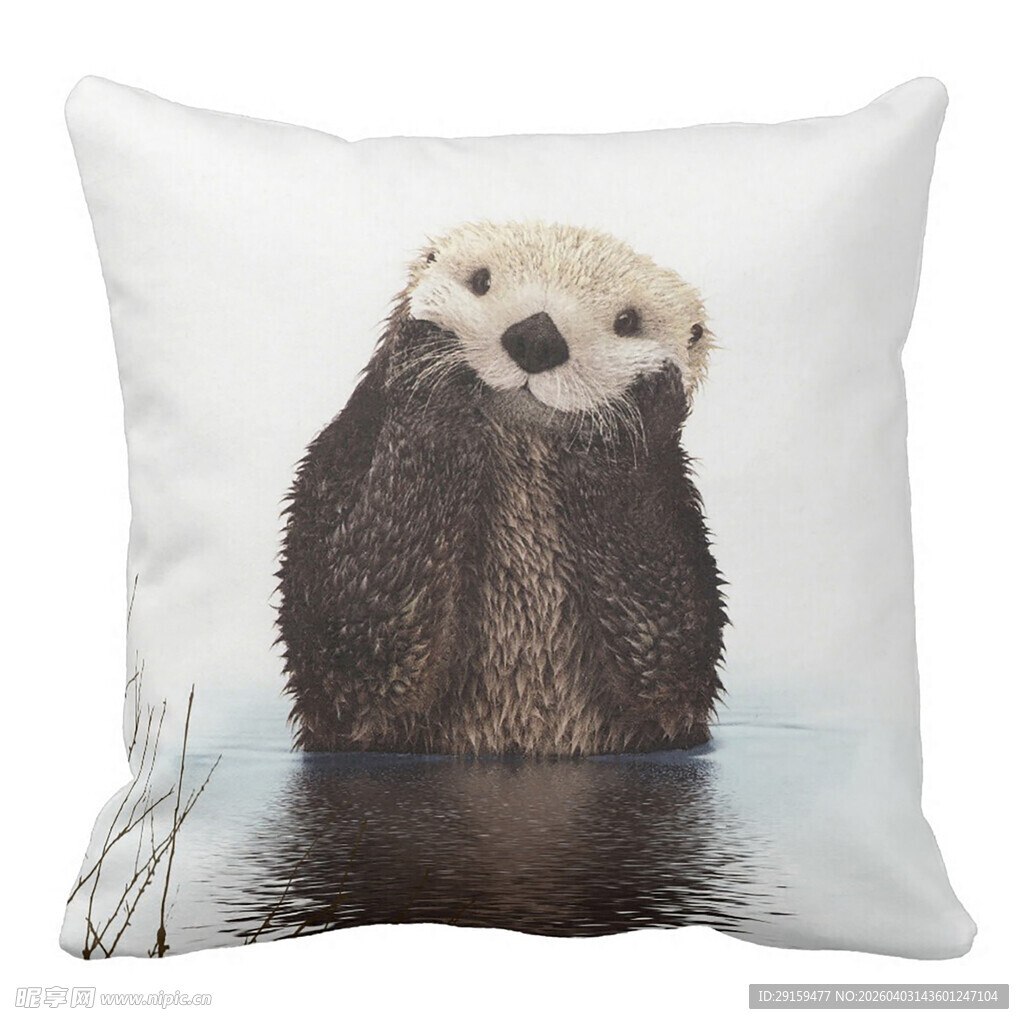 海獭图案抱枕