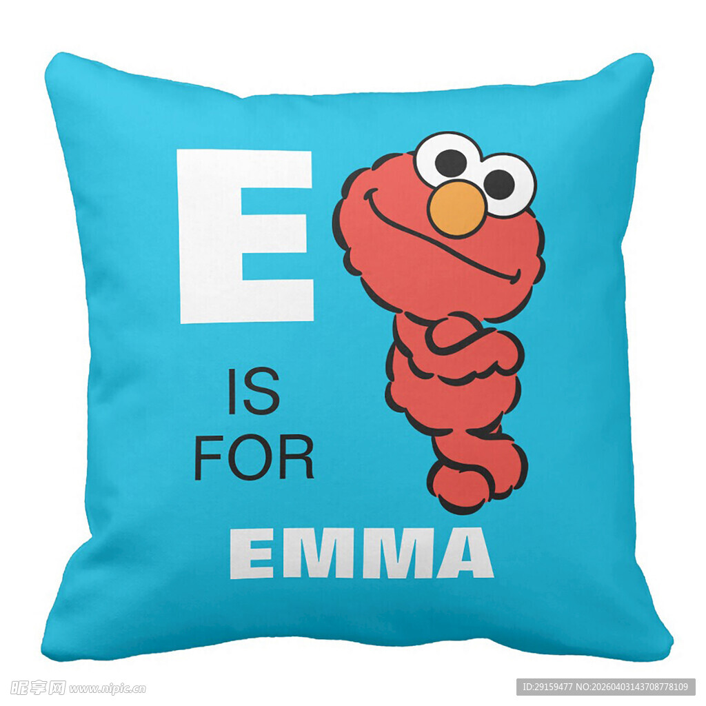 蓝色艾摩主题定制抱枕